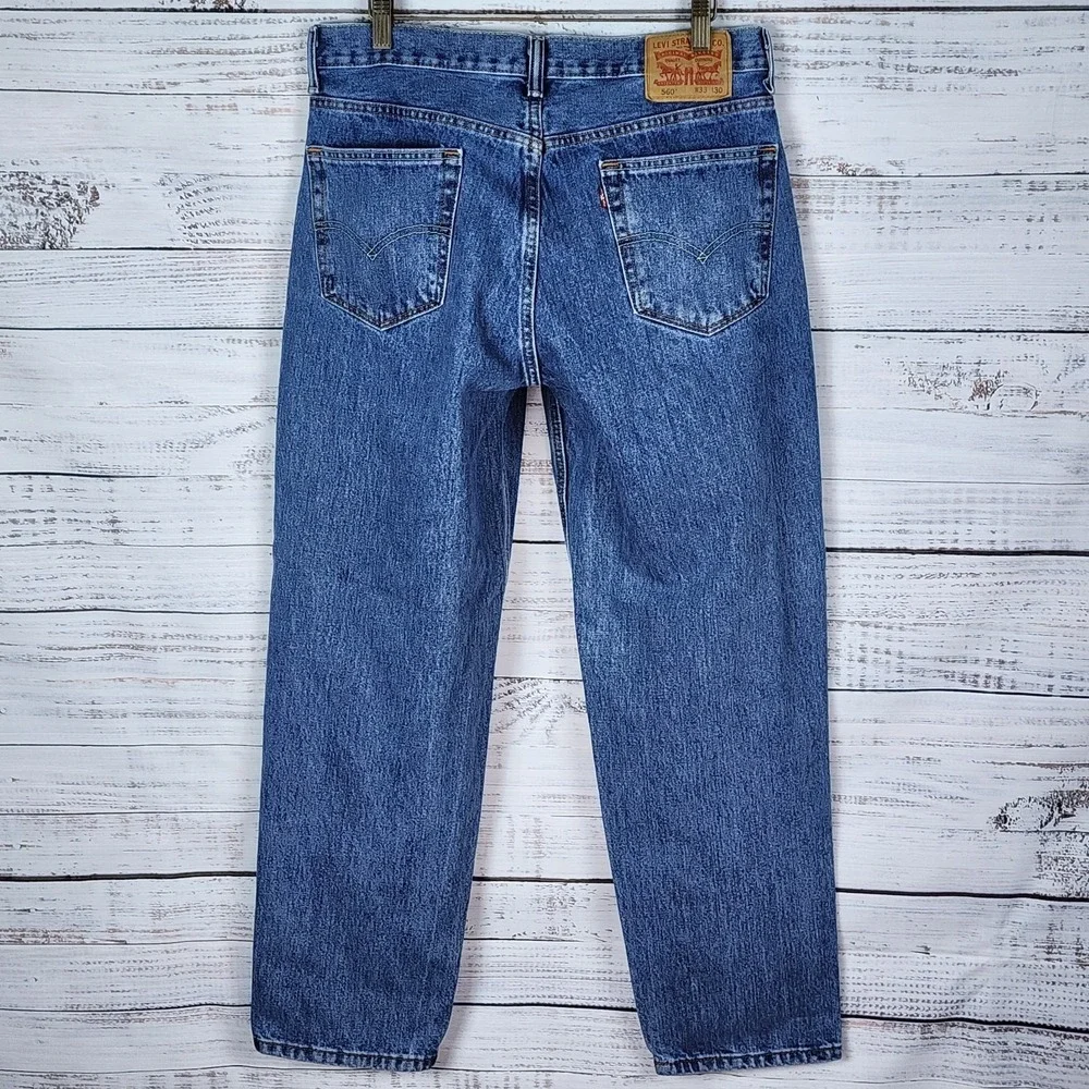 Levis 560 Loose Tapered Blue Jeans Men's Sz 33x30 Comfort Fit Med Wash Denim